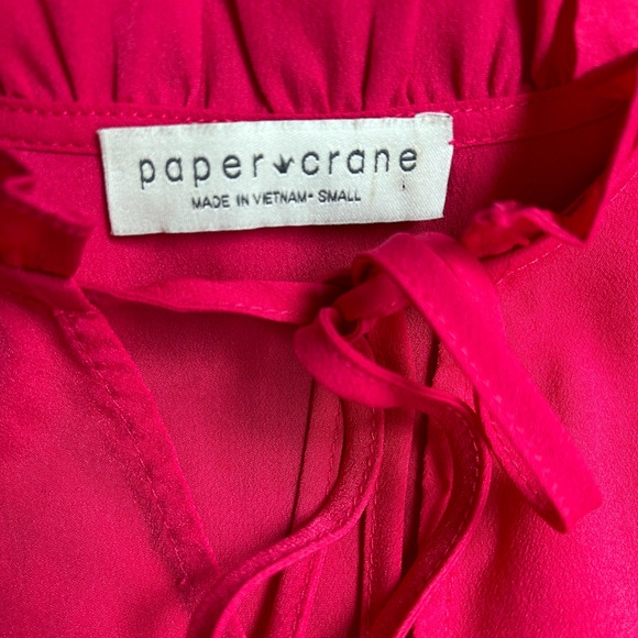 Paper Crane Ruffle Shoulder & Smocked Waist Blouse - Picture 3 of 7